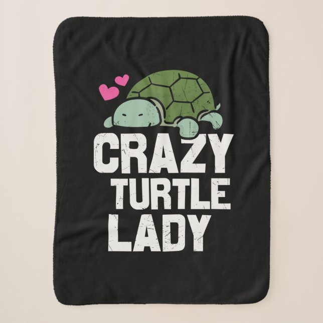 Turtle Lover | Crazy Turtle Lady Sherpadecke (Vorderseite)