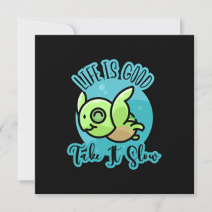 Turtle Lover Das Leben ist gut mit einer Schildk Feiertagskarte