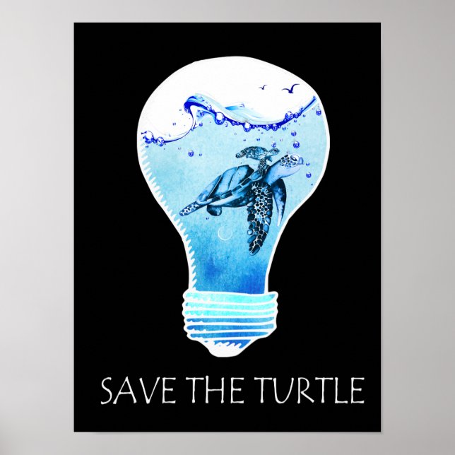 Turtle Lover | Der Turlte Gerettet Poster (Vorne)