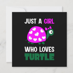 Turtle Lover Ein Mädchen, das Schildkröten Liebe Feiertagskarte