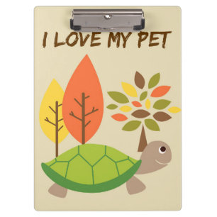 Turtle Lover I Liebe Meine Turtle Klemmbrett