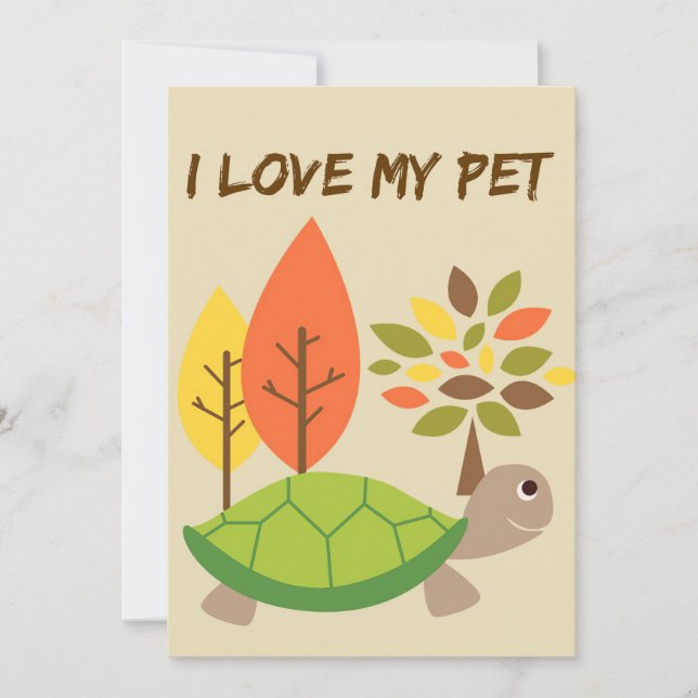 Turtle Lover I Liebe Meine Turtle Save The Date (Vorderseite)