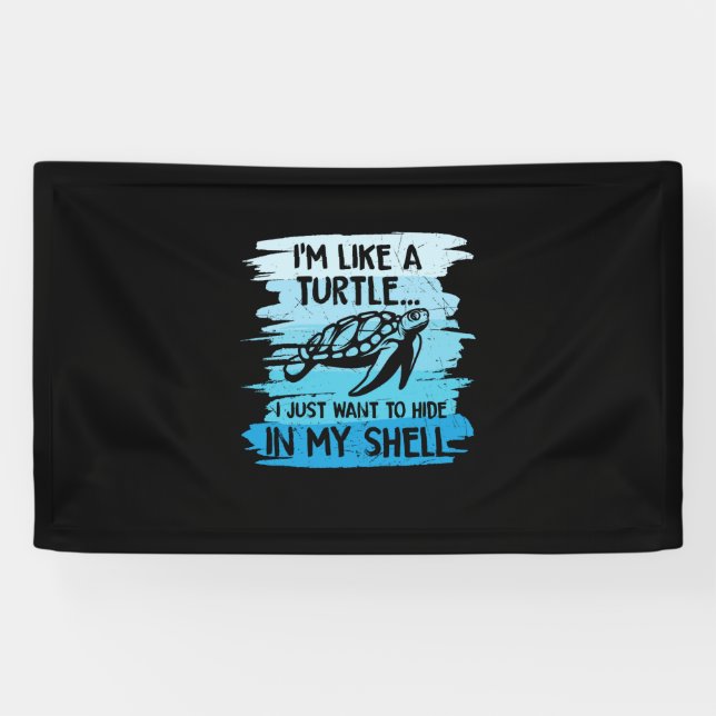 Turtle Lover | Ich bin wie eine Schildkröte Banner (Horizontal)