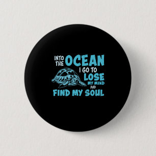Turtle Lover   In den Ozean Button