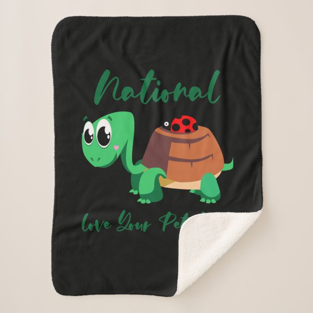 Turtle Lover | National Love Your Turtle Sherpadecke (Vorderseite)