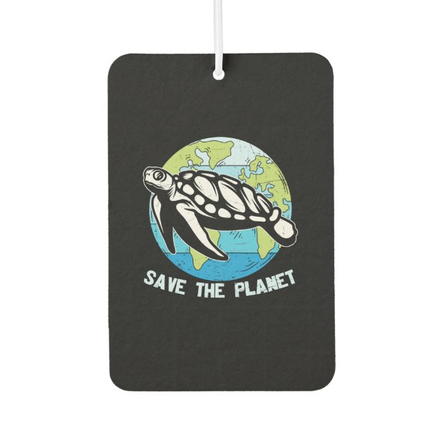 Turtle Lover | Rettet den Planeten Autolufterfrischer (Vorderseite)