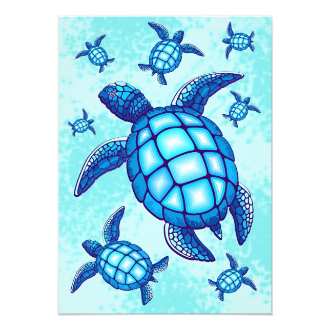 Turtle Lover Sea Turtles Crystal Water Fotodruck (Vorne)