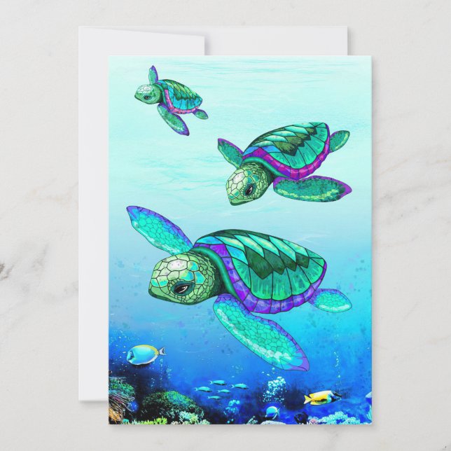 Turtle Lover Sea Turtles Dance Save The Date (Vorderseite)