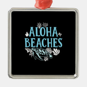 Turtle Lover Strände von Aloha Ornament Aus Metall
