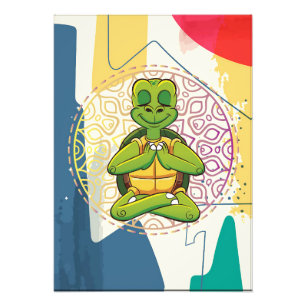 Turtle Lover Turtle Mandala Meditation Fotodruck