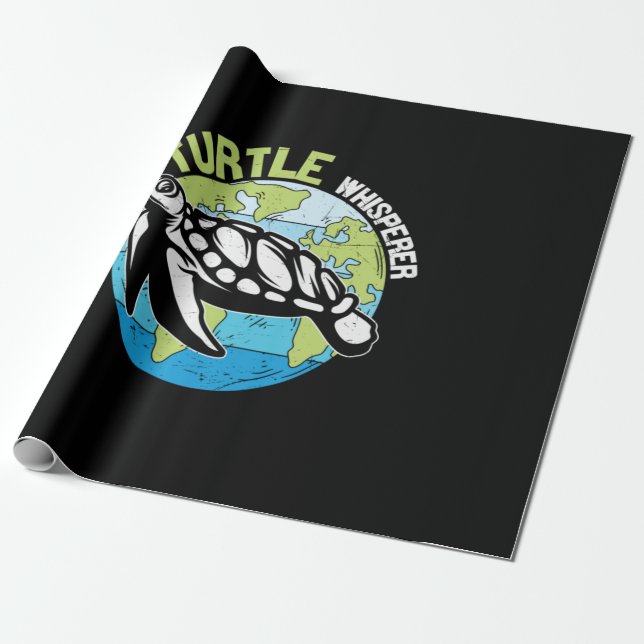 Turtle Lover | Turtle Whisperer Geschenkpapier (Ungerollt)