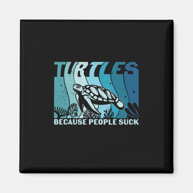 Turtle Lover Turtles Beursache People Magnet (Vorne)