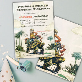 Turtle Magic Ride Geburtstagsparty Einladung