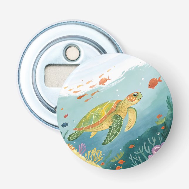 Turtle malen flaschenöffner (Vorderseite)