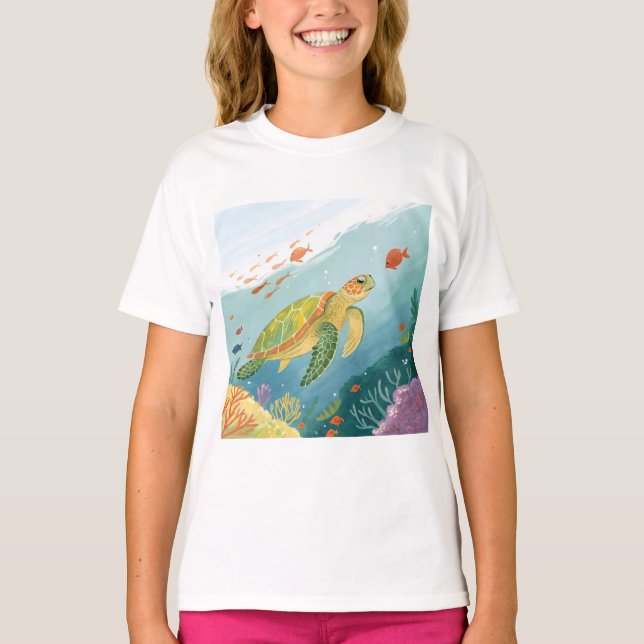 Turtle malen T-Shirt (Vorderseite)