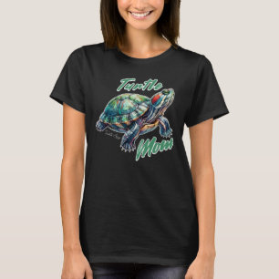 Turtle-Mama Rotwangen-Schmuckschildkröte Geschenk T-Shirt