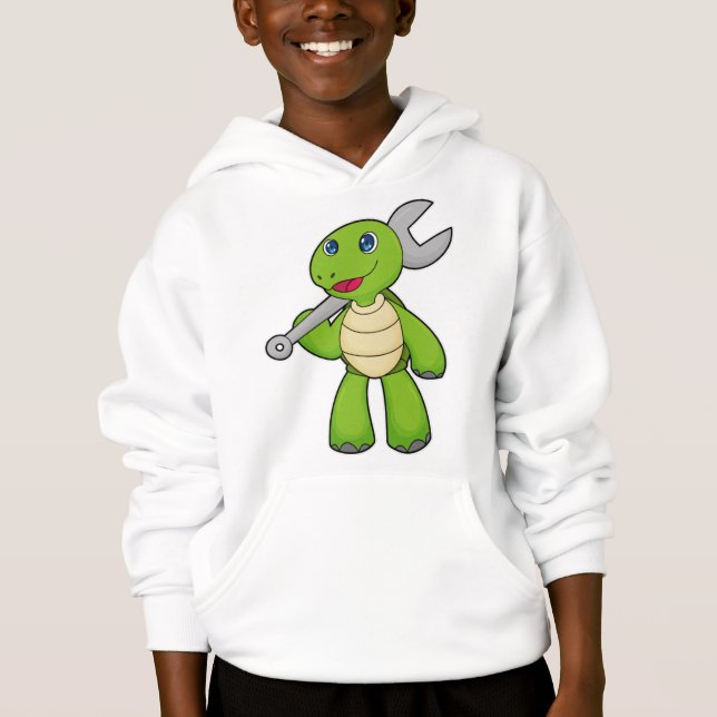 Turtle Mechanic Wrench Hoodie (Vorderseite)