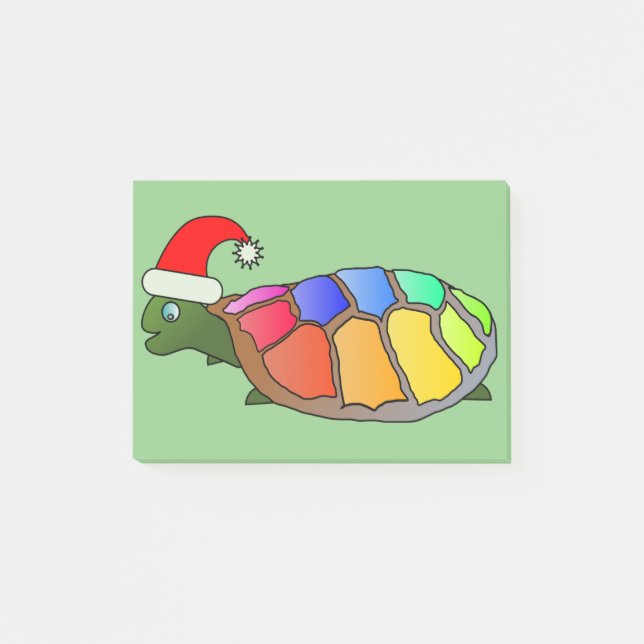 TURTLE "MERRY CHRISTMAS" POST-IT KLEBEZETTEL (Vorderseite)