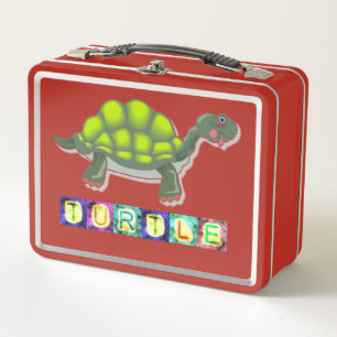 Turtle Metal Lunch Box