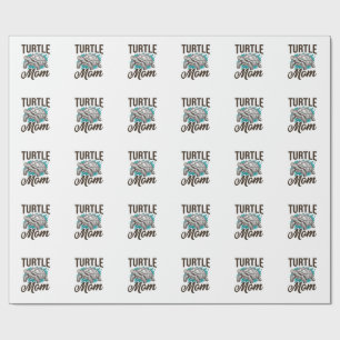 Turtle Mom Vintage-Stichvektor-Design_1 Geschenkpapier