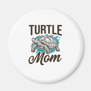 Turtle Mom Vintage-Stichvektor-Design_1 Magnet