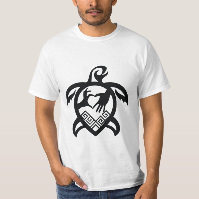 Turtle Monocrome Motive T-Shirt (Vorderseite)