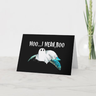 Turtle Moo I Gemein Boo Funny Womens Halloween-Ges Dankeskarte