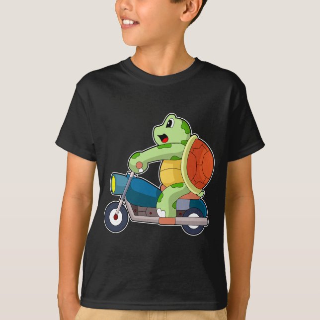 Turtle-Motorrad T-Shirt (Vorderseite)