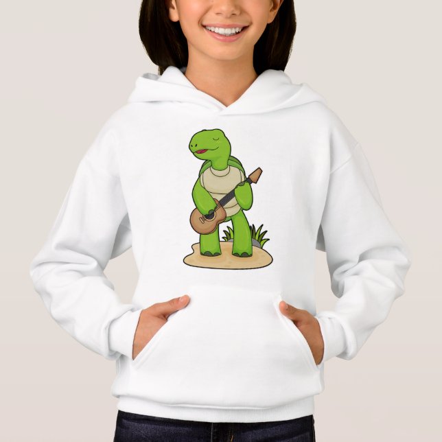 Turtle Musician Gitarre Hoodie (Vorderseite)