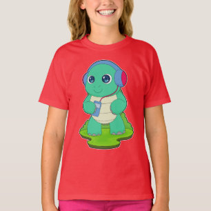Turtle Musician Headphone Music T-Shirt