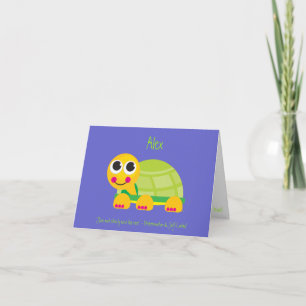 Turtle Notecard with Blue Background Karte