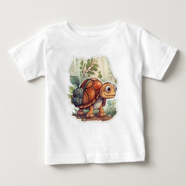 Turtle on Tour Baby T-shirt (Vorderseite)