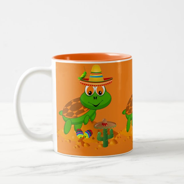 Turtle Orange Tasse (Links)