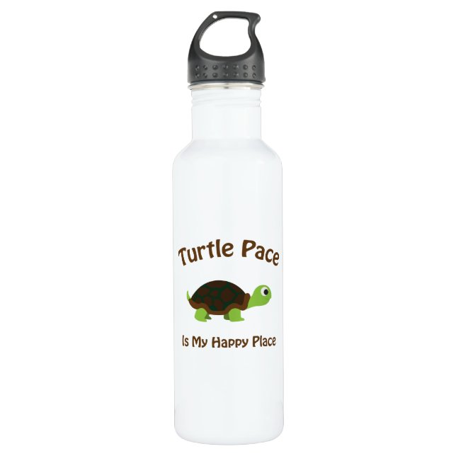 Turtle Pace Edelstahlflasche (Vorderseite)