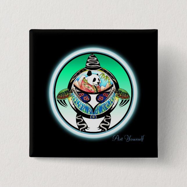 Turtle Panda Button (Vorderseite)
