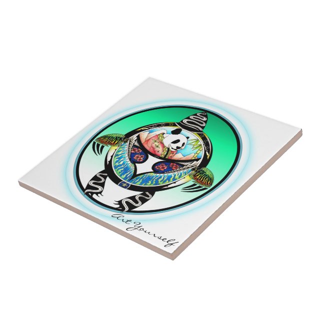 Turtle Panda Fliese (Seite)