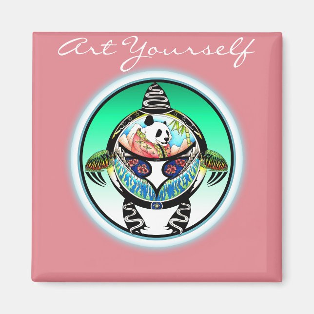 Turtle Panda Magnet (Vorne)