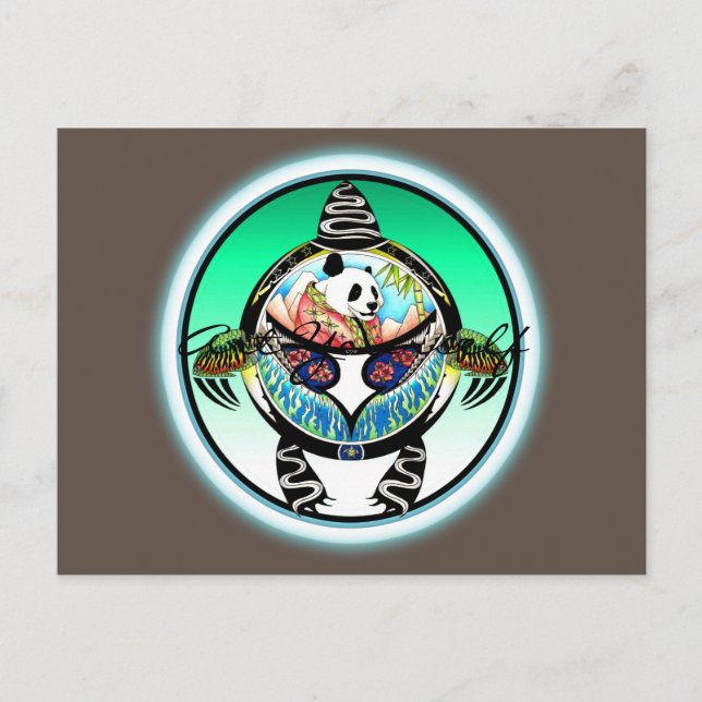 Turtle Panda Postkarte (Vorderseite)