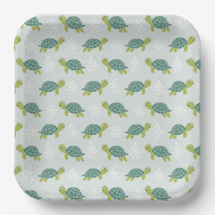 Turtle-Papierteller, Meerestiere-Geburtstagsfeier Pappteller