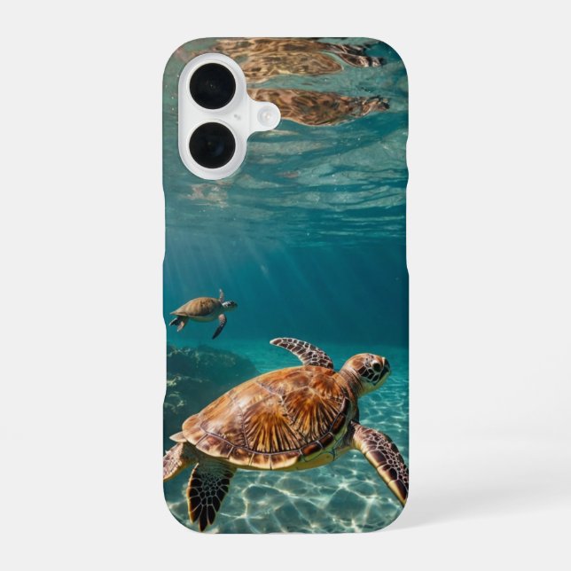 Turtle Parade iPhone 16 Hülle (Rückseite)
