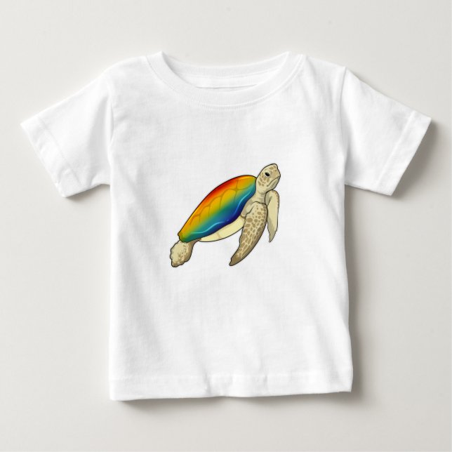 Turtle Rainbow Baby T-shirt (Vorderseite)