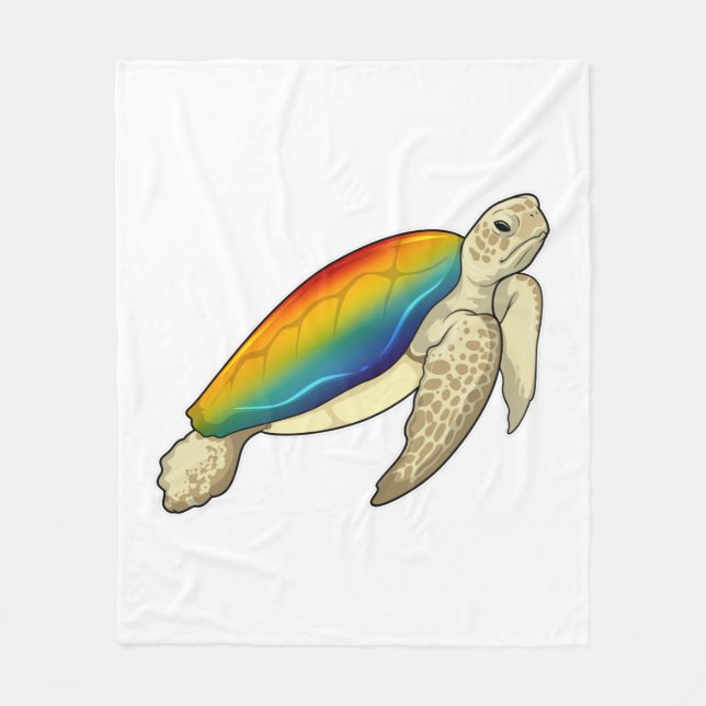 Turtle Rainbow Fleecedecke (Vorderseite)