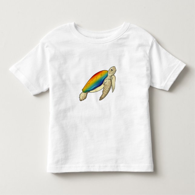 Turtle Rainbow Kleinkind T-shirt (Vorderseite)