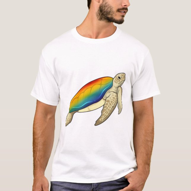 Turtle Rainbow T-Shirt (Vorderseite)