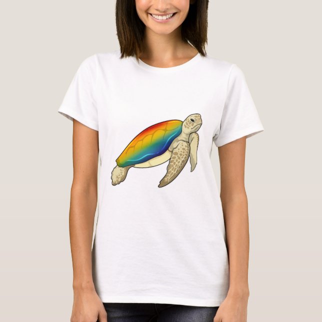 Turtle Rainbow T-Shirt (Vorderseite)