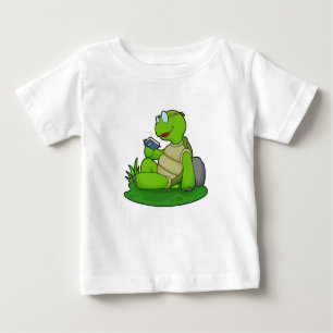 Turtle Reading Book Baby T-shirt
