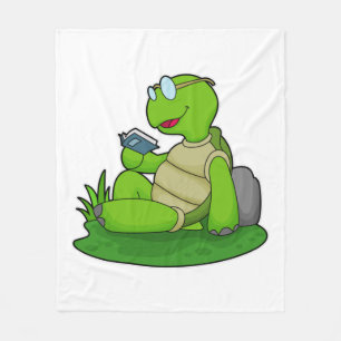 Turtle Reading Book Fleecedecke