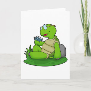 Turtle Reading Book Karte