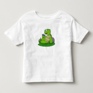 Turtle Reading Book Kleinkind T-shirt