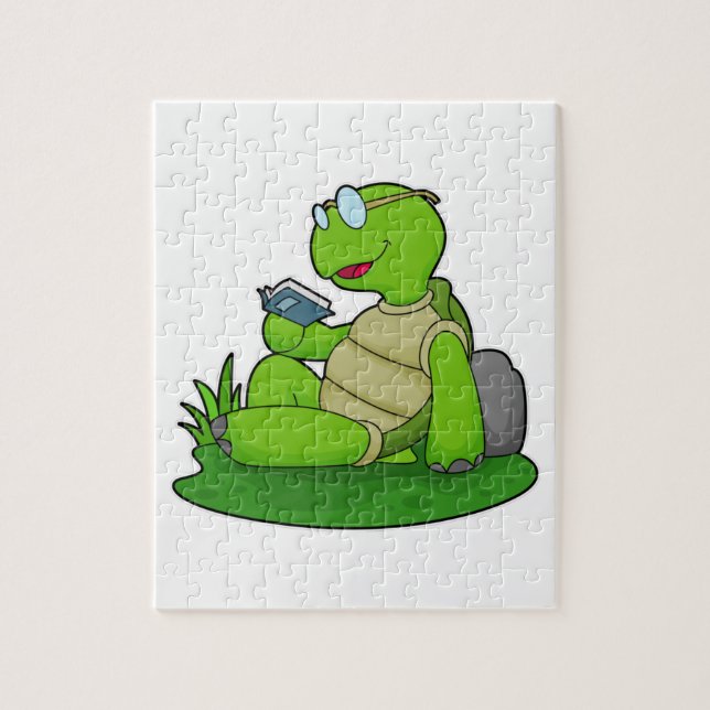 Turtle Reading Book Puzzle (Vertikal)